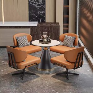 Sofa Cà Phê Lễ Tân Văn Phòng Phong Cách Mới Bọc Da