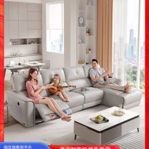 Sofa Chivas First Class Hiện đại Đơn giản Da Chức năng Sofa Da Nghệ thuật gia đình lớn Nội thất Phòng khách 10697