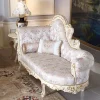 Sofa Cổ điển Pháp lá vàng chắc chắn chạm khắc gỗ hoàng phi Ghế lười dây kéo Ghế phòng chờ P2