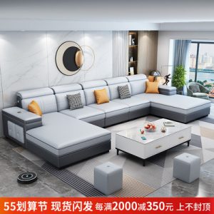 Sofa Công nghệ Bắc Âu Sofa vải phòng khách hiện đại đơn giản Ghế đôi trường kỷ vải Sofa nội thất phòng nhỏ 2021 phong cách mới