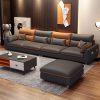 Sofa Công nghệ bắc âu vải Sofa kích thước gia đình phòng khách thẳng hàng đơn giản hiện đại màu cao su phù hợp với đồ nội thất