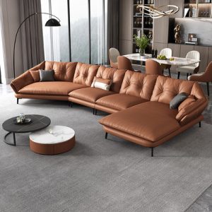 Sofa Công nghệ hiện đại sang trọng Sofa vải phong cách đơn giản Đồ nội thất Bắc Âu phòng khách cao su nhà thiết kế hình dạng đặc biệt màu đỏ ròng