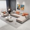 Sofa Công nghệ Sofa vải kiểu kiểu Italy trường kỷ phòng khách phòng nhỏ đơn giản hiện đại nhẹ nhàng sang trọng vải lưới đỏ bộ Bàn Ghế