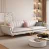 Sofa Công nghệ Sofa vải phòng khách phòng nhỏ hiện đại đơn giản Bắc Âu đẹp kem sang trọng phong cách ba hoặc bốn người nội tuyến Sofa cao su