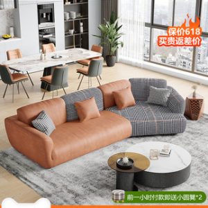 Sofa Công nghệ vải bốn người gia đình kích thước Bắc Âu hiện đại kiểu Italy hình dạng đặc biệt góc cá tính nhà thiết kế sáng tạo Ghế Sofa