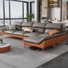 Sofa Công nghệ vải trường kỷ Sofa phòng khách đơn giản hiện đại sang trọng góc kiểu Italy vải cao su Sofa