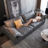 Sofa Công nghệ vải xuống Ghế Sofa phòng khách hiện đại sang trọng đơn giản kích thước gia đình đậu phụ khối cao su kiểu Italy chiều rộng ngồi siêu sâu