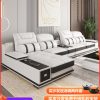 Sofa da hiện đại phòng khách đơn giản với âm da nghệ thuật lớp đầu tiên da bò trọn gói nội thất góc chung cư lớn