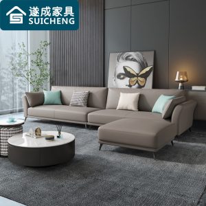 Sofa da kiểu Italy đơn giản hiện đại Ghế dài phòng khách phòng nhỏ đẹp sang trọng nội thất da nappa Sofa mới