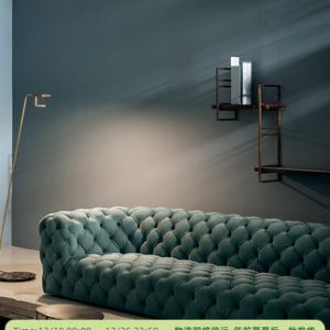 Sofa da sáng sang trọng kiểu Italy Sofa hiện đại đơn giản Sofa Mỹ đơn giản nút kéo Ghế Sofa tùy chỉnh - Hình 4