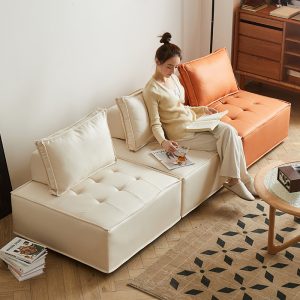 Sofa Đậu phụ khối Sofa lười công nghệ vải phòng nhỏ đơn giản vuông phòng khách đơn Ghế giải trí ban công phòng ngủ - Hình 2