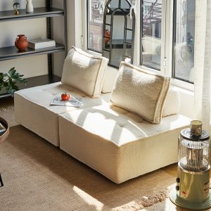Sofa Đậu phụ khối Sofa lười công nghệ vải phòng nhỏ đơn giản vuông phòng khách đơn Ghế giải trí ban công phòng ngủ - Hình 3