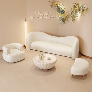 Sofa đẹp sang trọng công nghệ Sofa da phòng khách phòng nhỏ váy cưới cửa hàng quần áo làm đẹp cửa hàng nail sáng tạo bình thường Sofa đơn giản