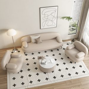 Sofa đẹp Sang Trọng Cừu Nhung Nhà Ghế Sofa Phòng Khách Bắc Âu Hiện Đại Cửa Hàng Quần Áo Nhà Thiết Kế Hàng Thẳng Tiếp Nhận Lưới Ghế Sofa Màu Đỏ - Hình 4
