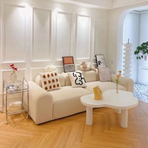 Sofa đẹp Sofa phòng nhỏ mô-đun đậu phụ kiểu Nhật bánh mì kem ins gió homestay phòng khách đơn giản phòng ngủ vải