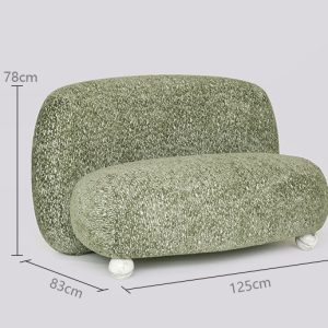 Sofa Đôi Thư Giãn Chân Tròn Kiểu Bắc Âu - Hình 5