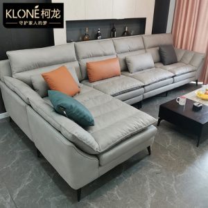 Sofa đơn giản hiện đại phòng khách công nghệ vải phòng nhỏ Bắc Âu kiểu Italy đơn giản vải cao su sang trọng Bàn cà phê