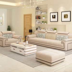 Sofa Đơn giản hiện đại Sofa vải phòng nhỏ phòng khách phòng khách thường thẳng hàng một dòng latex có thể tháo rời và giặt được Sofa - Hình 3