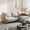 Sofa đơn giản sang trọng wabi-sabi homestay đơn giản và hiện đại phòng nhỏ cho ba hoặc bốn người phòng nhỏ bằng vải cao su thông Ghế Sofa phòng khách