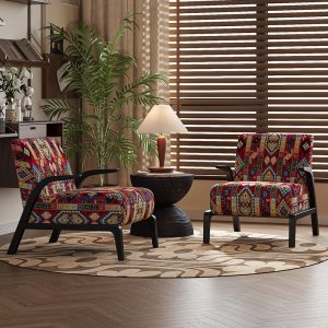 Sofa Đơn Vải Jacquard Họa Tiết Thổ Cẩm Wabi-Sabi - Hình 2