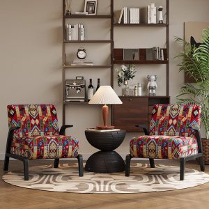 Sofa Đơn Vải Jacquard Họa Tiết Thổ Cẩm Wabi-Sabi - Hình 3