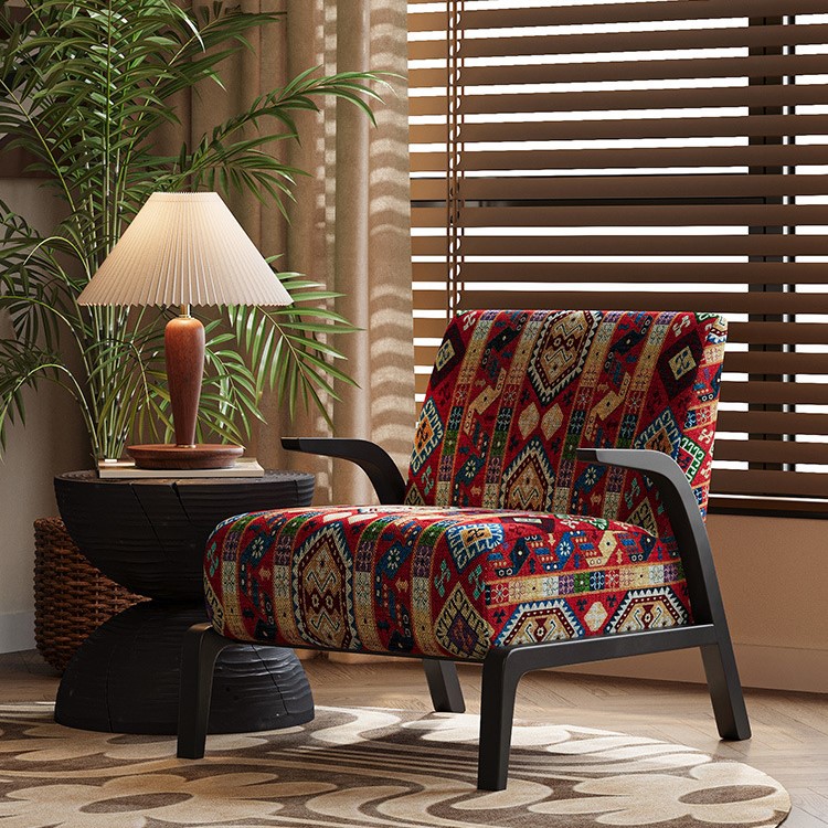 Sofa Đơn Vải Jacquard Họa Tiết Thổ Cẩm Wabi-Sabi - Hình 4 Sofa Đơn Vải Jacquard Họa Tiết Thổ Cẩm Wabi-Sabi - Hình 4