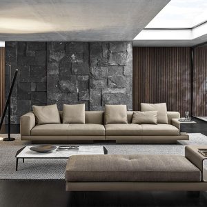 Sofa Fuworth Phòng khách đơn giản kiểu kiểu Italy hiện đại vải góc nhẹ gia đình sang trọng có kích thước có thể tháo rời và giặt được Ghế Sofa - Hình 5