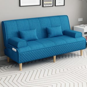 Sofa giường gấp đa năng Sofa vải đôi 3 người cho thuê phòng khách phòng nhỏ đơn giản người độc thân - Hình 2