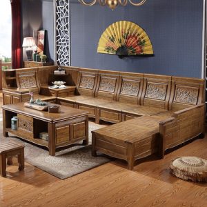 Sofa Gỗ long não Ghế Sofa gỗ rắn Trung Quốc lưu trữ đồ cổ phòng khách mùa đông và mùa hè sử dụng kép kích thước Ghế Sofa gia đình đồ nội thất