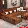 Sofa gỗ óc chó mới phong cách Trung Quốc mùa đông và mùa hè lưu trữ kép Sofa phòng khách hiện đại phòng nhỏ đồ nội thất bằng gỗ