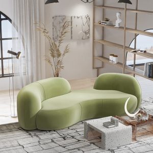Sofa Hiện Đại Nhỏ Gọn Sofa Vải Sáng Tạo Nhà Phòng Khách Nhiều Người Sofa Ghế Khách Sạn Thẩm Cừu Sofa Nhung - Hình 3