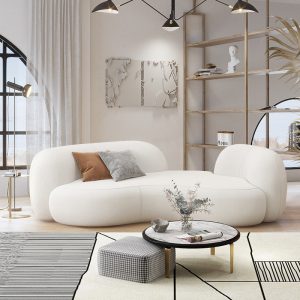 Sofa Hiện Đại Nhỏ Gọn Sofa Vải Sáng Tạo Nhà Phòng Khách Nhiều Người Sofa Ghế Khách Sạn Thẩm Cừu Sofa Nhung