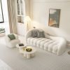 Sofa Kem gió cừu nhung Sofa phòng nhỏ phòng khách thẩm mỹ viện đơn giản lưới đỏ kẹo bông mây Ghế Sofa ba chỗ