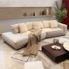 Sofa kiểu Italy đơn giản vải nhung mờ công nghệ phòng khách đậu phụ khối có thể nằm xuống Ghế Sofa lười hình dáng đặc biệt hiện đại Bắc Âu