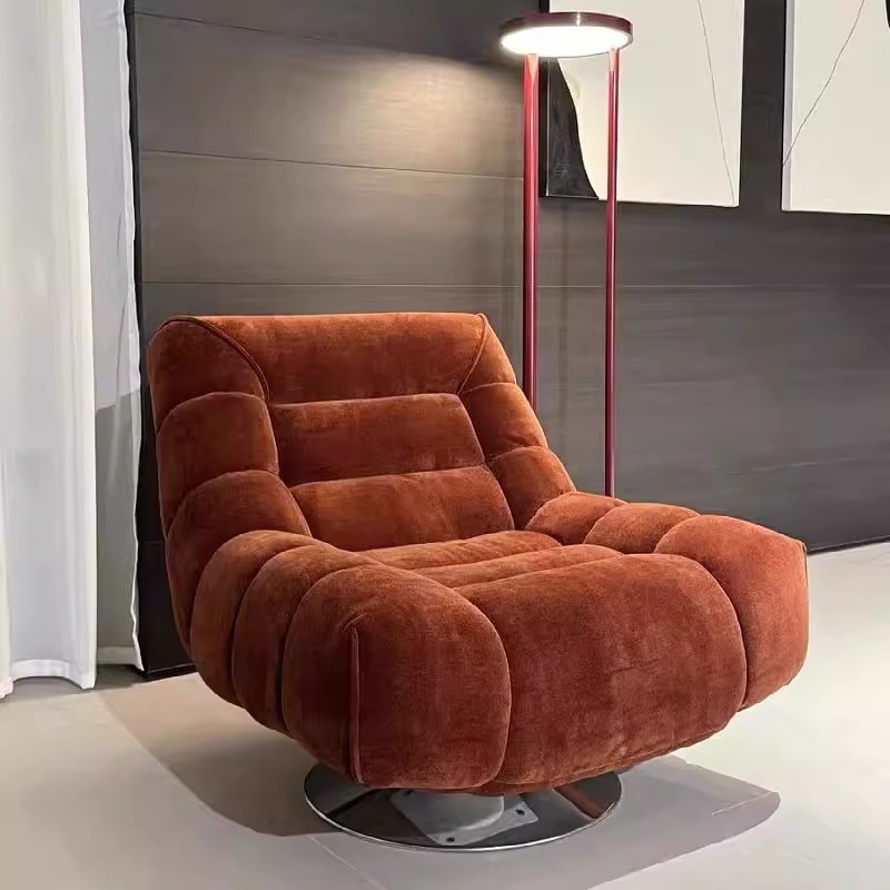 Sofa Lười Chân Xoay Linh Hoạt Vải Chenille Kiểu Dáng Bắc Âu Sofa Lười Chân Xoay Linh Hoạt Vải Chenille Kiểu Dáng Bắc Âu