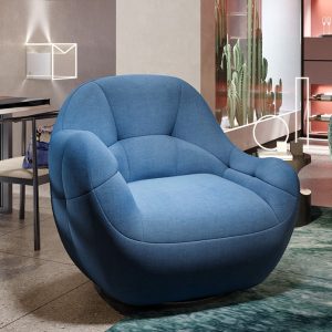 Sofa Lười Chân Xoay Linh Hoạt Vải Lanh Kiểu Italian Sang Trọng - Hình 4