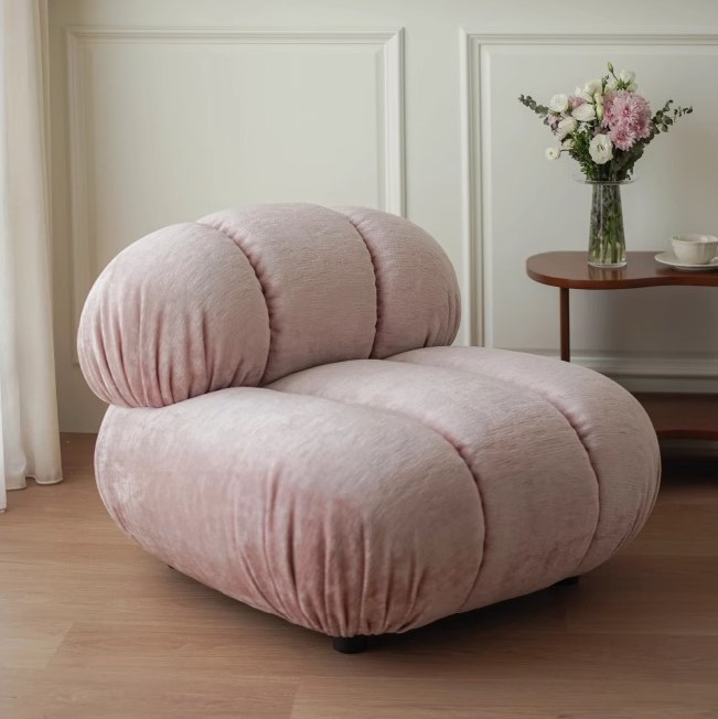 Sofa Lười Thư Giãn Vải Nhung Decor Hình Bông Hoa Sofa Lười Thư Giãn Vải Nhung Decor Hình Bông Hoa