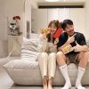 Sofa Màu đỏ ròng togo sâu bướm Sofa lười da đơn nguyên bản sàn phòng khách Ghế phòng khách phong cách Bắc Âu