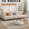 Sofa Màu kem phong cách Sofa vải phòng khách hàng thẳng ba người phòng nhỏ đơn giản hiện đại đẹp sang trọng nhà Sofa vải