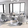 Sofa Mây Đơn Ghế Sân Vườn Ban Công Ngoài Trời Thiết Kế Bàn Phong cách Châu Âu Salon De Jardin Sân Ngoài Trời Bộ WK50GC