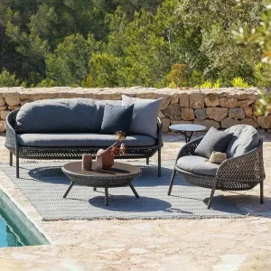Sofa Mây Đơn Ghế Sân Vườn Ban Công Ngoài Trời Thiết Kế Bàn Phong cách Châu Âu Salon De Jardin Sân Ngoài Trời Bộ WK50GC - Hình 4
