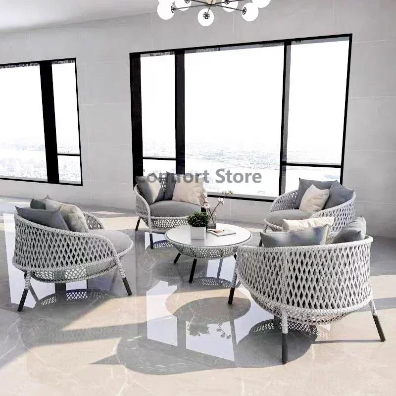 Sofa Mây Đơn Ghế Sân Vườn Ban Công Ngoài Trời Thiết Kế Bàn Phong cách Châu Âu Salon De Jardin Sân Ngoài Trời Bộ WK50GC Sofa Mây Đơn Ghế Sân Vườn Ban Công Ngoài Trời Thiết Kế Bàn Phong cách Châu Âu Salon De Jardin Sân Ngoài Trời Bộ WK50GC