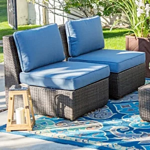 Sofa Mây Ngoài Trời: Ban Công Sân Vườn, Ghế Mây Ngoài Trời, Sân Thượng Giải Trí, Sofa Góc Chống Nắng và Chống Thấm Nước - Hình 4