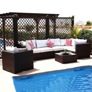 Sofa Mây Ngoài Trời Bàn Ghế Góc Sofa Giải Trí Mây Sofa Ban Công Khách Sạn, Sân Phòng Khách Sofa Mây - Hình 5
