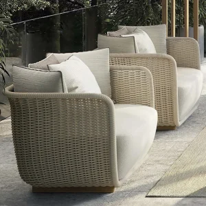 Sofa Mây Ngoài Trời Sân Vườn Ban Công Chống Nắng Ngoài Trời Sofa Giải Trí Nhà Ở Sân Vườn Phòng Nắng Mây Sofa Kết Hợp WKGF - Hình 3