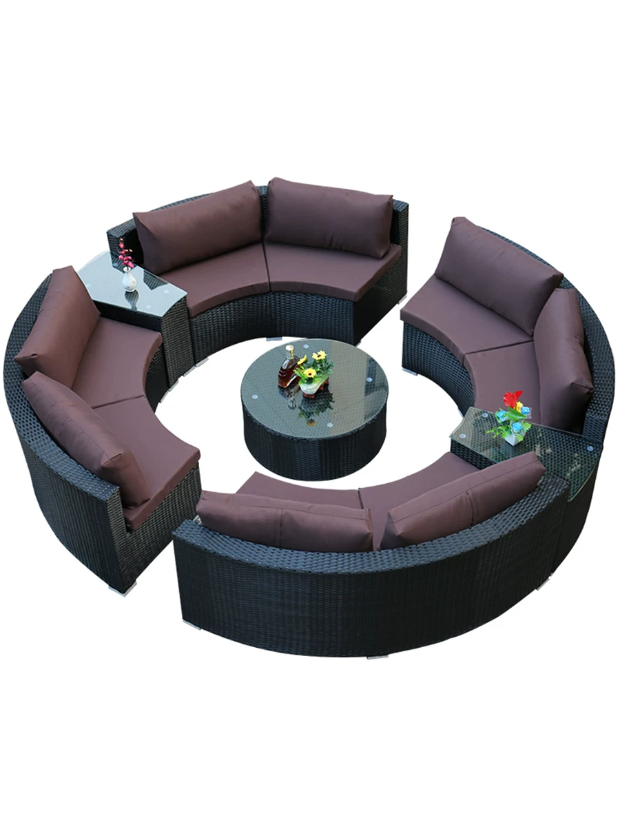Sofa Mây Tròn Ngoài Trời: Sân Vườn, Ghế Mây Hình Bán Nguyệt, Sofa Khách Sạn Ngoài Trời, Sofa Cong Phòng Khách - Hình 5 Sofa Mây Tròn Ngoài Trời: Sân Vườn, Ghế Mây Hình Bán Nguyệt, Sofa Khách Sạn Ngoài Trời, Sofa Cong Phòng Khách - Hình 5