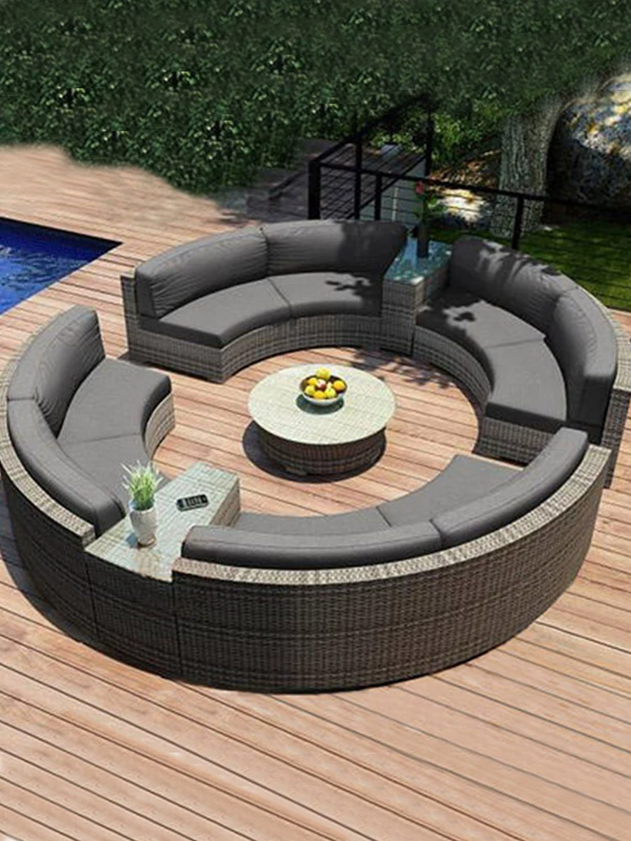 Sofa Mây Tròn Ngoài Trời: Sân Vườn, Ghế Mây Hình Bán Nguyệt, Sofa Khách Sạn Ngoài Trời, Sofa Cong Phòng Khách Sofa Mây Tròn Ngoài Trời: Sân Vườn, Ghế Mây Hình Bán Nguyệt, Sofa Khách Sạn Ngoài Trời, Sofa Cong Phòng Khách