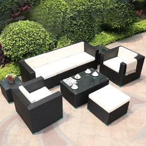 Sofa ngoài trời kết hợp, sân ngoài trời phòng khách mây giải trí sân thượng ngoài trời mây ghế sofa. - Hình 2