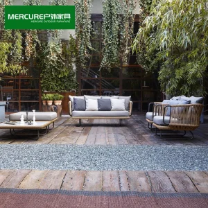 Sofa ngoài trời mây chống nước bàn trà ngoài trời sân ban công ghế giải trí bộ ba món