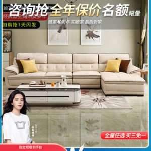 Sofa Nội thất gia đình Gujia Đơn giản Hiện đại Sáng sủa Sang trọng Sofa Da Phòng khách phòng nhỏ Kiểu Bắc Âu Đồ nội thất bằng da nghệ thuật 1022